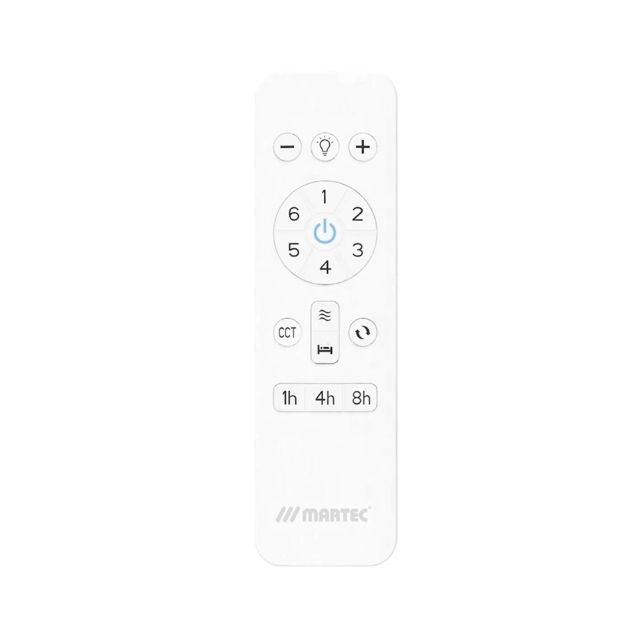 Martec Polo DC 1320mm Ceiling Fan with LED Light Matt White