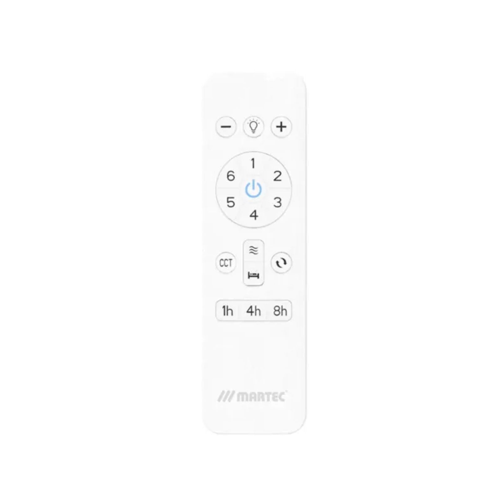 Remote Martec Quantum 1220mm DC Ceiling Fan With 24W Tricolour LED Light Matte White MQDC1243WR - The Blue Space