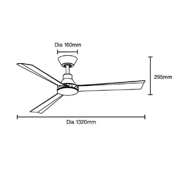 Martec Riviera DC 1320mm Ceiling Fan Antique Bronze/Charcoal