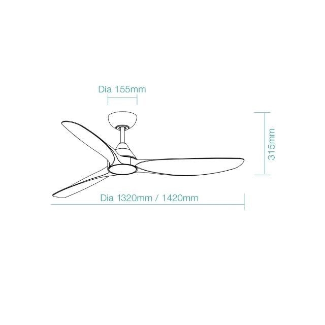 Martec Seaforth DC 1420mm Ceiling Fan Matt White
