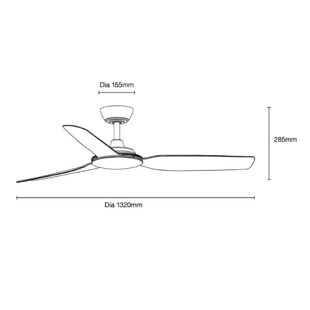 Martec Viper DC 4 1220mm Ceiling Fan Matt White