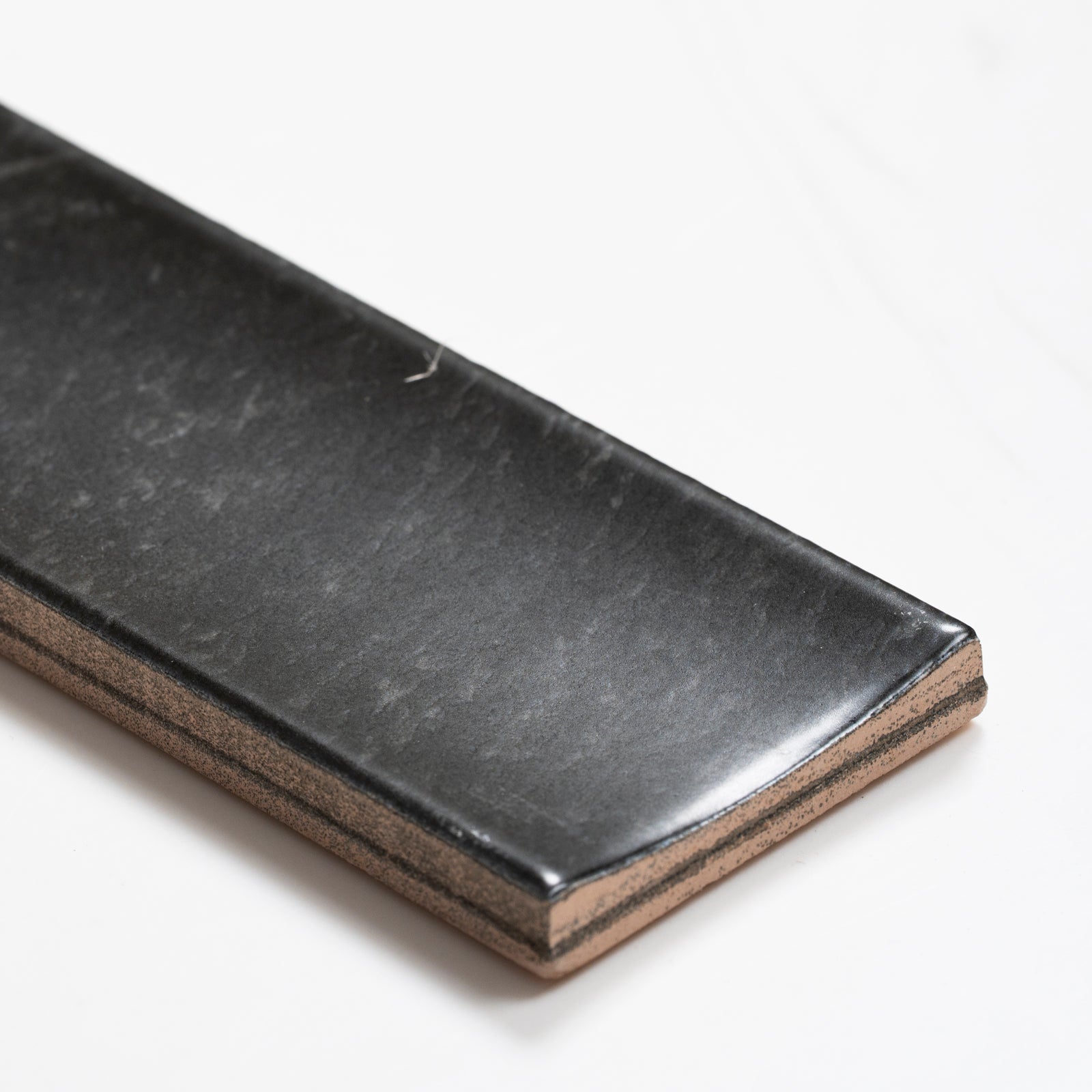 Oblique Matrix Black Marble Look Satin Porcelain Concave Subway Tile 50mm x 300mm AMIBKS13 - The Blue Space