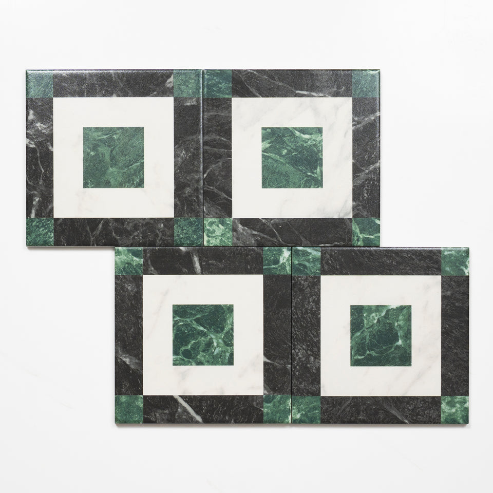 Matrix Tessellated Marble Look Matte Porcelain Tile P3 200mm x 200mm