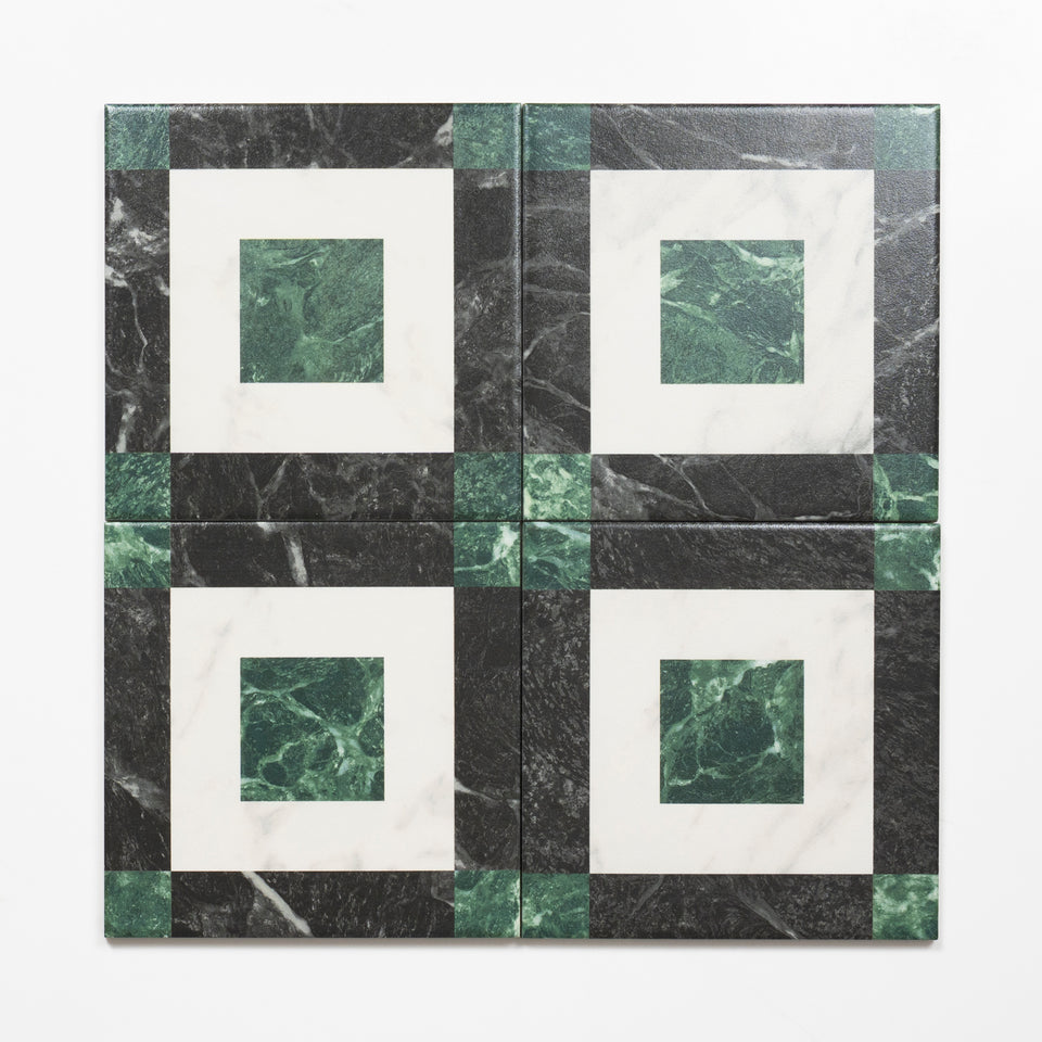 Matrix Tessellated Marble Look Matte Porcelain Tile P3 200mm x 200mm