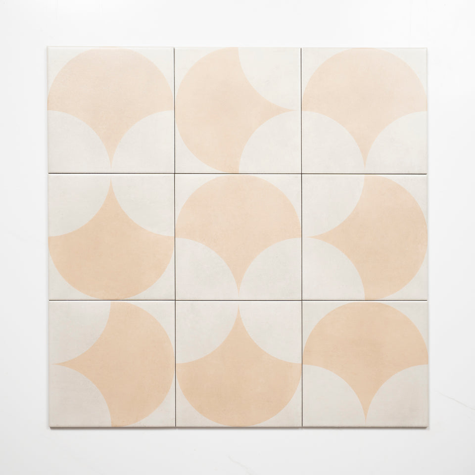 Meander Beige Fish Scale Porcelain Tile P3 200 x 200mm