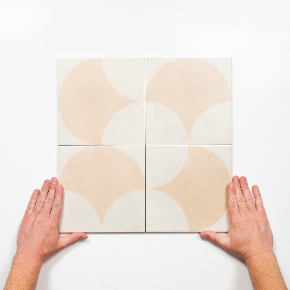 Meander Beige Fish Scale Porcelain Tile P3 200 x 200mm