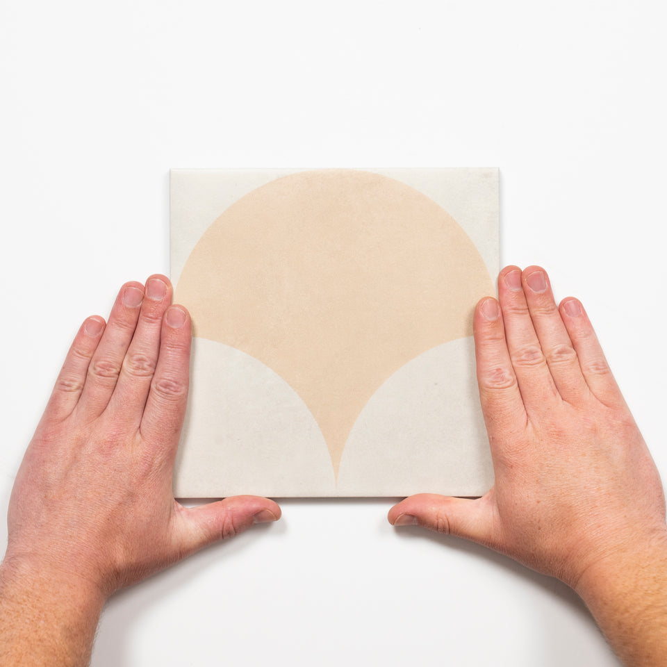 Meander Beige Fish Scale Porcelain Tile P3 200 x 200mm
