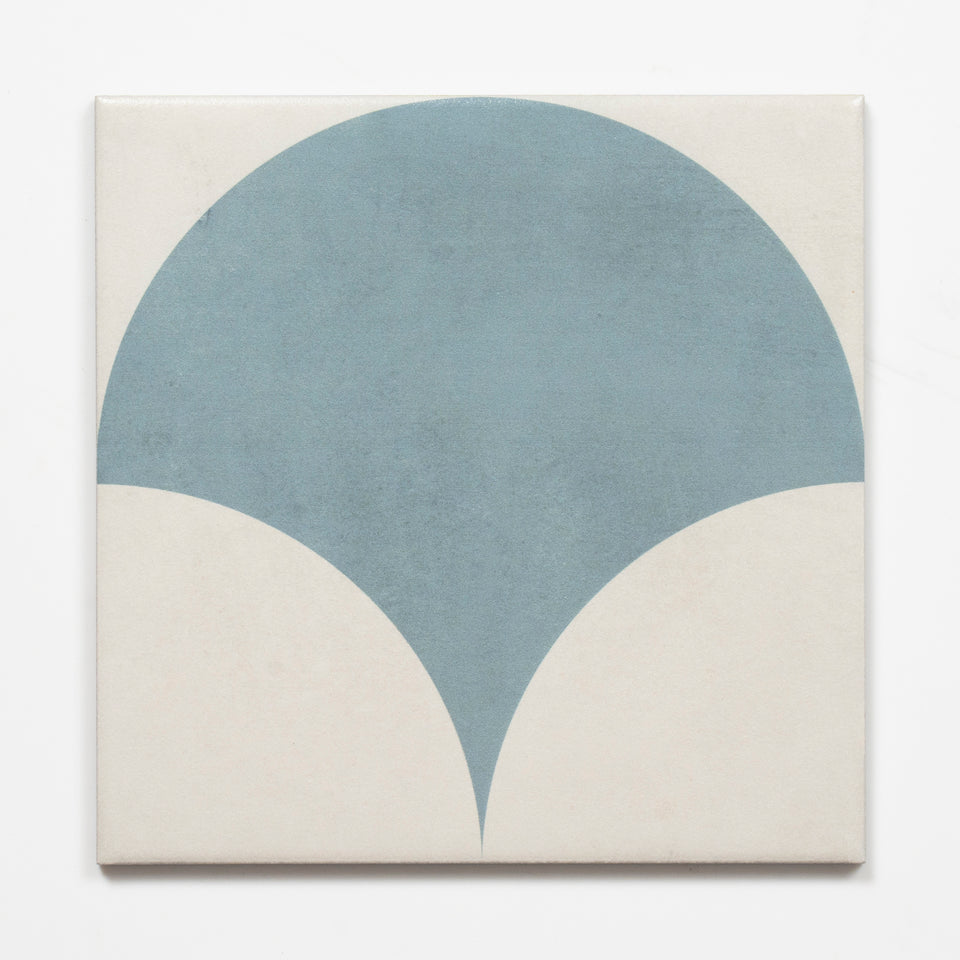 Meander Blue Fish Scale Porcelain Tile P3 200 x 200mm