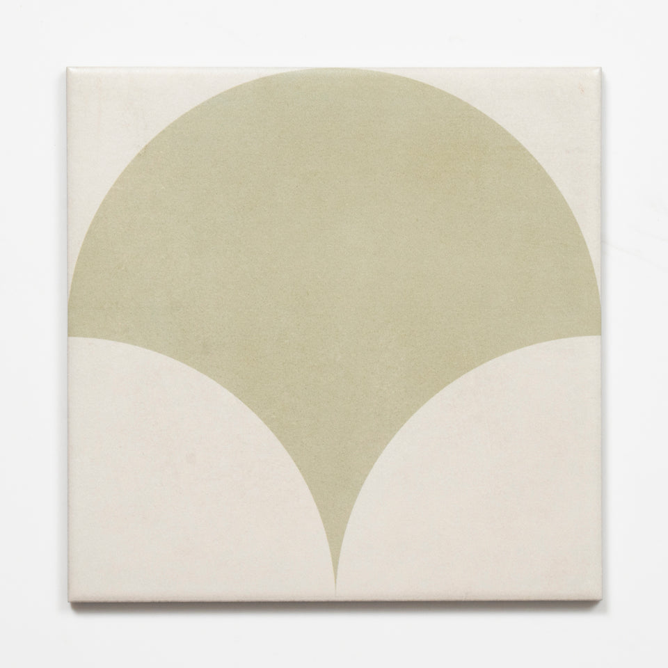 Meander Green Fish Scale Porcelain Tile P3 200 x 200mm