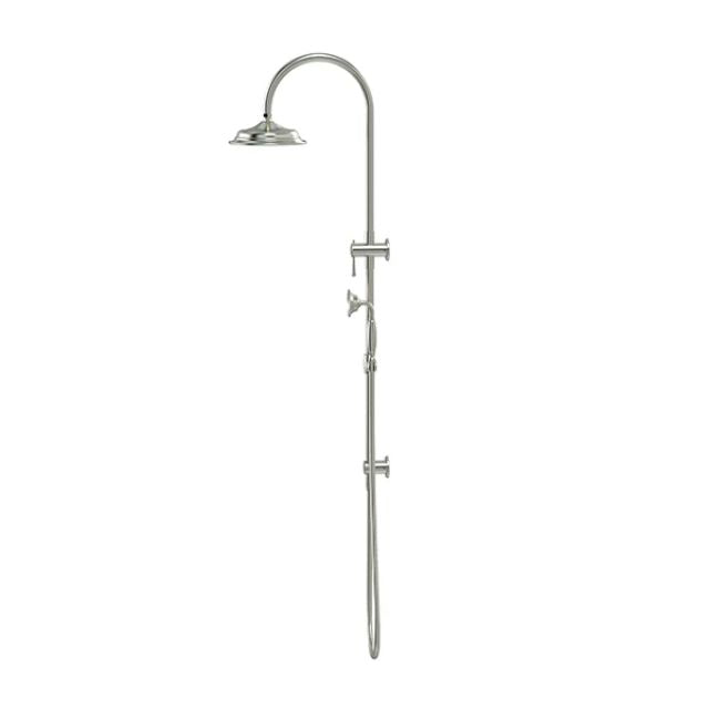 Meir Harrington Combination Shower Rail Set Brushed Nickel
