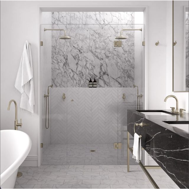 Meir Harrington Freestanding Bath Mixer Brushed Nickel