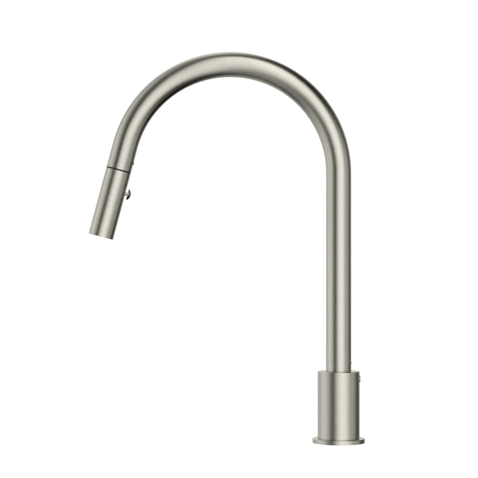 Meir Kitchen Hob Spout with Pull Out Nozzle - Brushed Nickel