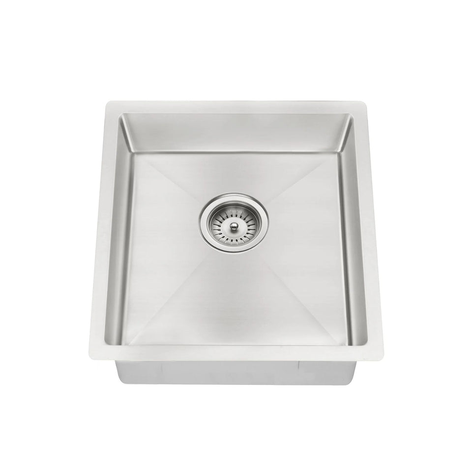 Meir Kitchen Sink Single Bowl 450mm x 450mm - Brushed Nickel
