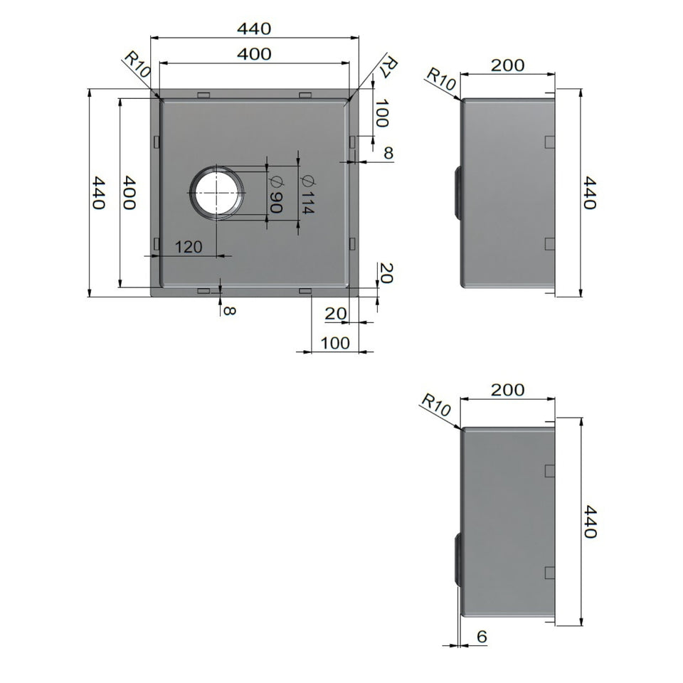 Meir Outdoor Sink - Stainless Steel