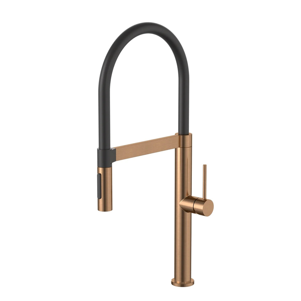 Meir Pull Down Kitchen Mixer with Magnetic Dock - Lustre Bronze