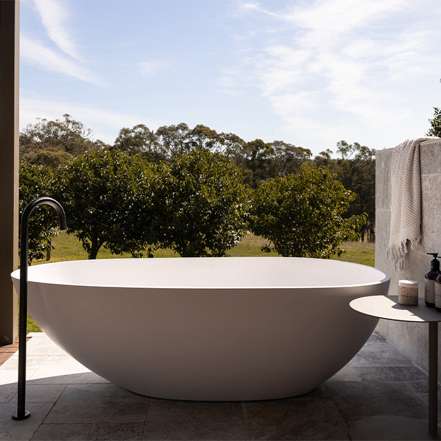 Meir Round Freestanding Bath Filler - Shadow