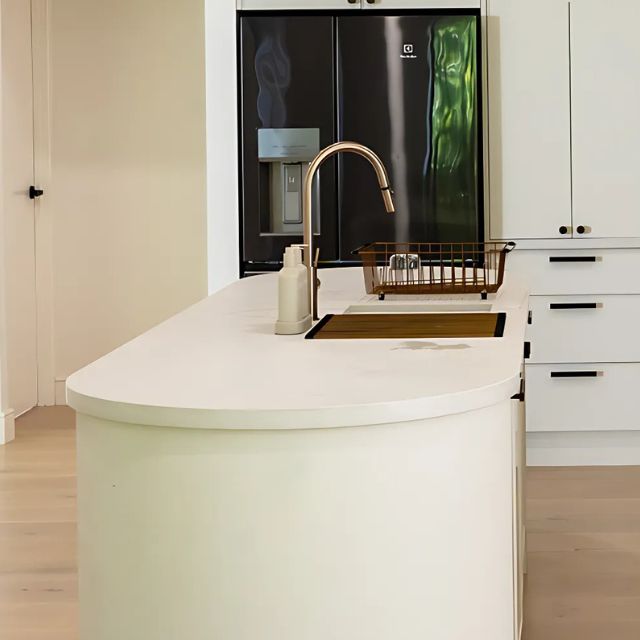 Meir Round Piccola Pull Out Kitchen Sink Mixer Tap Champagne