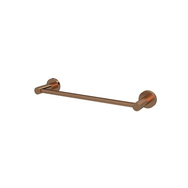 Meir Round Single Towel Rail 300mm Brushed Bronze