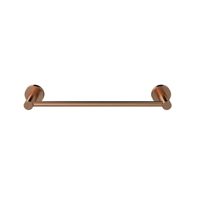 Meir Round Single Towel Rail 300mm Brushed Bronze