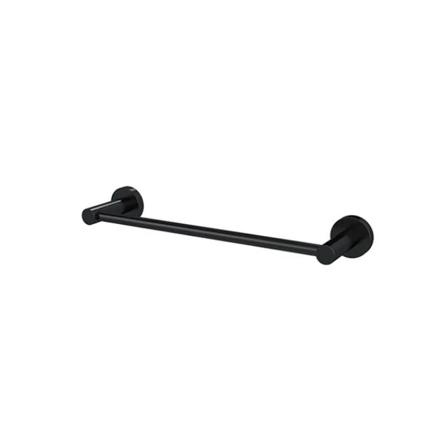 Meir Round Single Towel Rail 300mm Matte Black