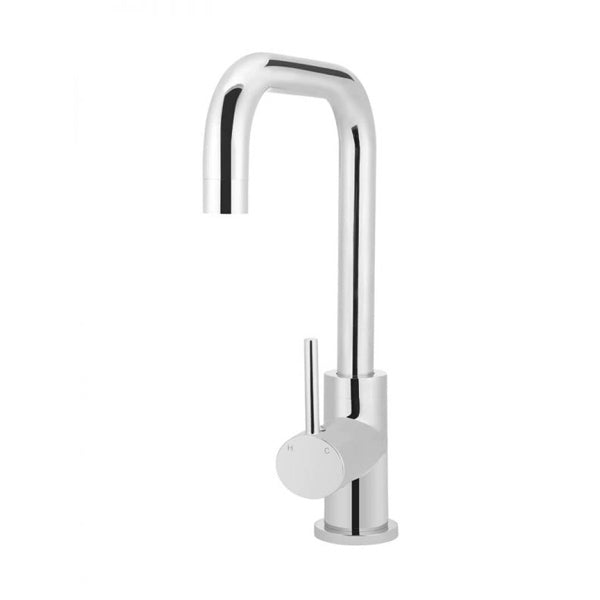 Meir Round Squareline Kitchen Sink Mixer - Chrome