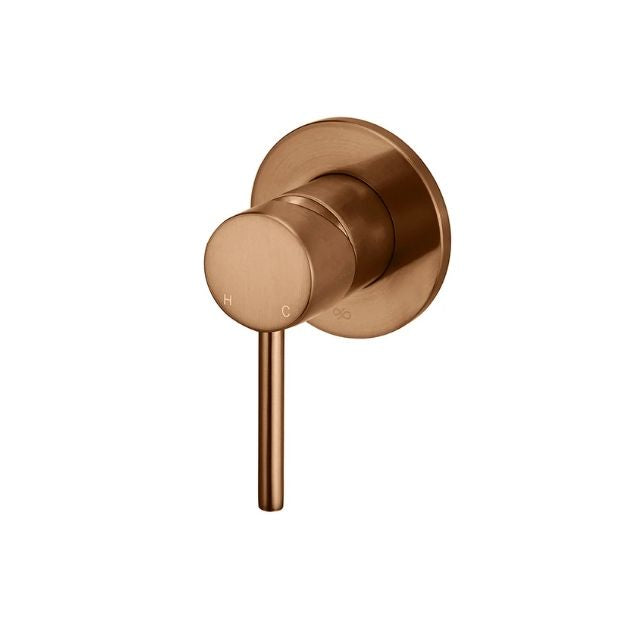 Angle Meir Round Wall Mixer Lustre Bronze Trim Kit MW03-FIN-PVDBZ - The Blue Space