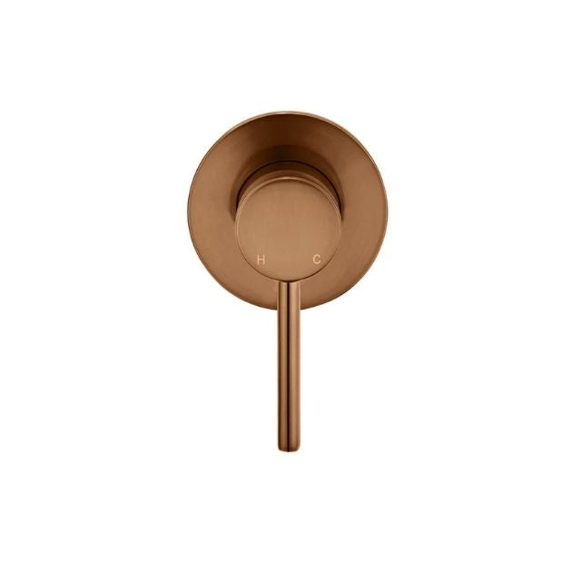 Front 2 Meir Round Wall Mixer Lustre Bronze Trim Kit MW03-FIN-PVDBZ - The Blue Space