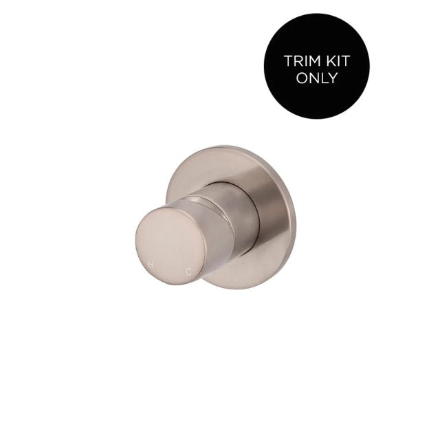 Meir Round Wall Mixer Pinless Handle Champagne Trim Kit MW03PN-FIN-CH - The Blue Space