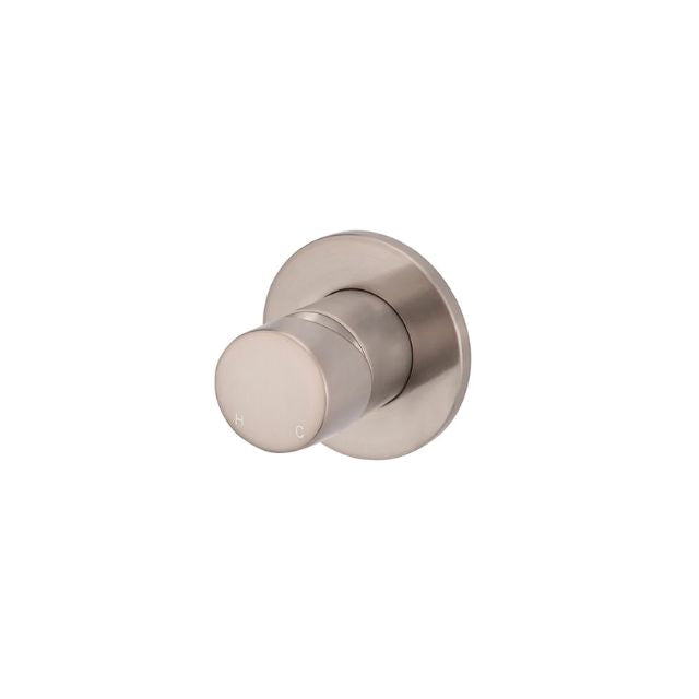 Angle Meir Round Wall Mixer Pinless Handle Champagne Trim Kit MW03PN-FIN-CH - The Blue Space