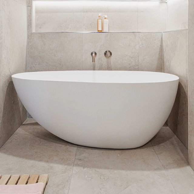Lifestyle 1 Meir Round Wall Mixer Pinless Handle Champagne Trim Kit MW03PN-FIN-CH - The Blue Space