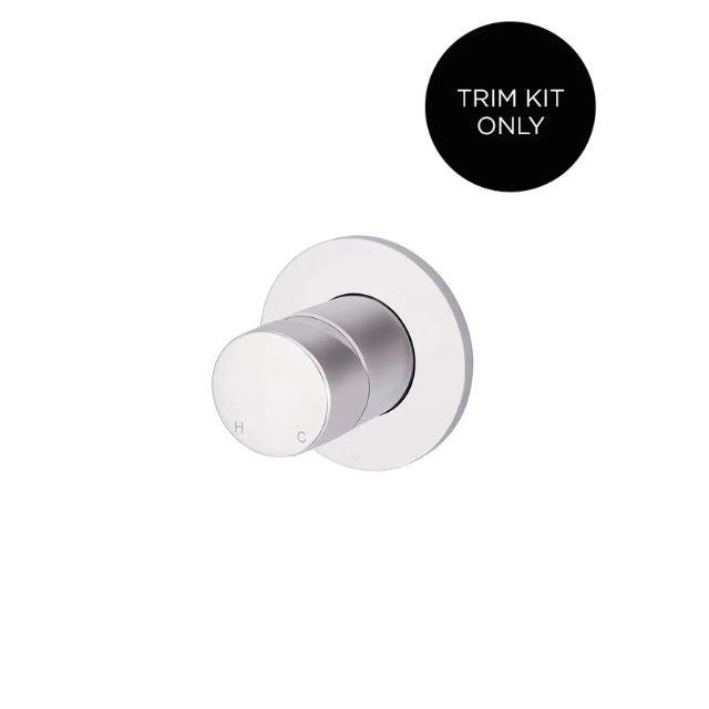 Meir Round Wall Mixer Pinless Handle Chrome Trim Kit MW03PN-FIN-C - The Blue Space