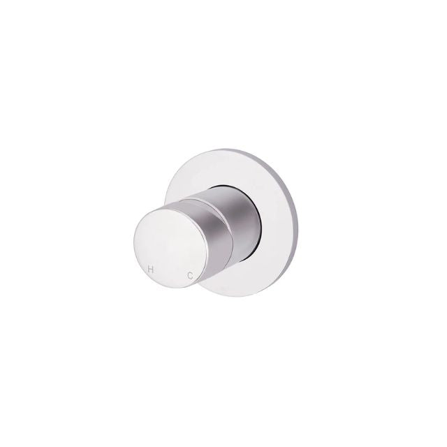 Angle Meir Round Wall Mixer Pinless Handle Chrome Trim Kit MW03PN-FIN-C - The Blue Space
