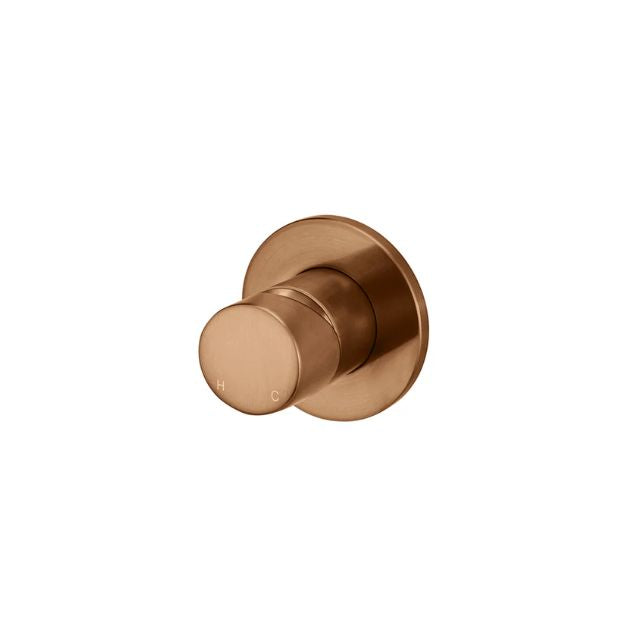 Angle Meir Round Wall Mixer Pinless Handle Lustre Bronze Trim Kit MW03PN-FIN-PVDBZ - The Blue Space