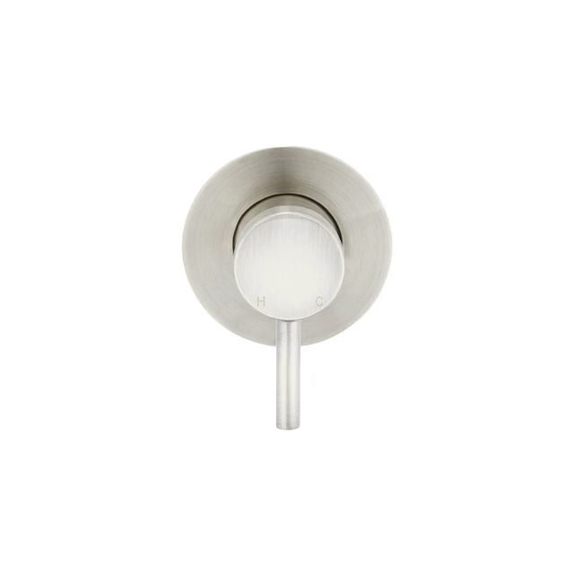 Meir Round Wall Mixer Short Pin Lever Brushed Nickel Full Kit