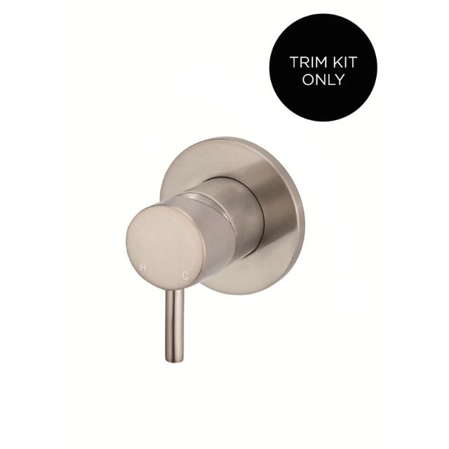 Meir Round Wall Mixer Short Pin Lever Champagne Trim Kit MW03S-FIN-CH - The Blue Space