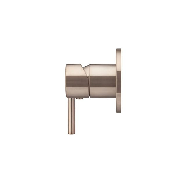 Meir Round Wall Mixer Short Pin Lever Champagne Full Kit
