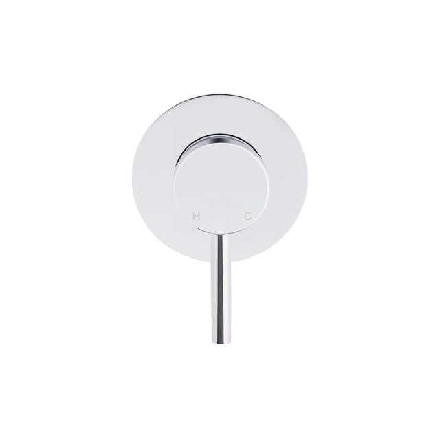 Meir Round Wall Mixer Short Pin Lever Chrome Full Kit