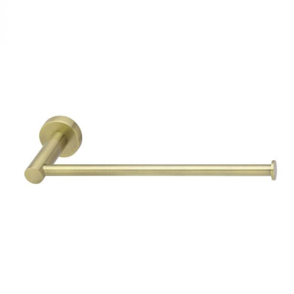 Meir Round Tiger Bronze Guest Towel Rail Frontal View - The Blue Space