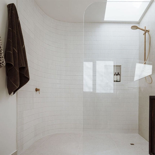 Middleton White Chalk Kit Kat Porcelain Mosaic Tile 12x92mm