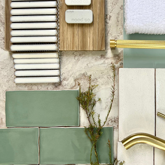 Middleton White Chalk Kit Kat Porcelain Mosaic Tile 12x92mm