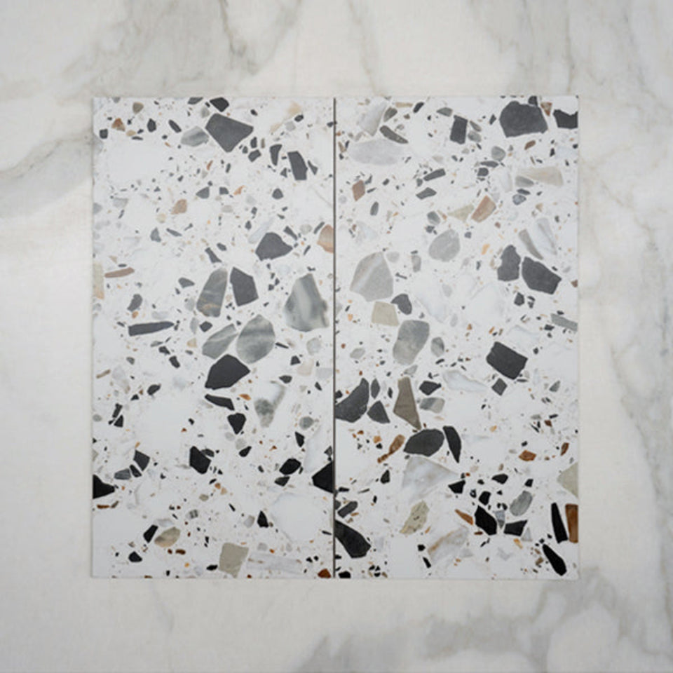 Mixed Clio Terrazzo Tile Tech Grip 300 x 600mm Porcelain