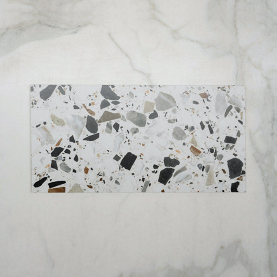Mixed Clio Terrazzo Tile Tech Grip 300 x 600mm Porcelain