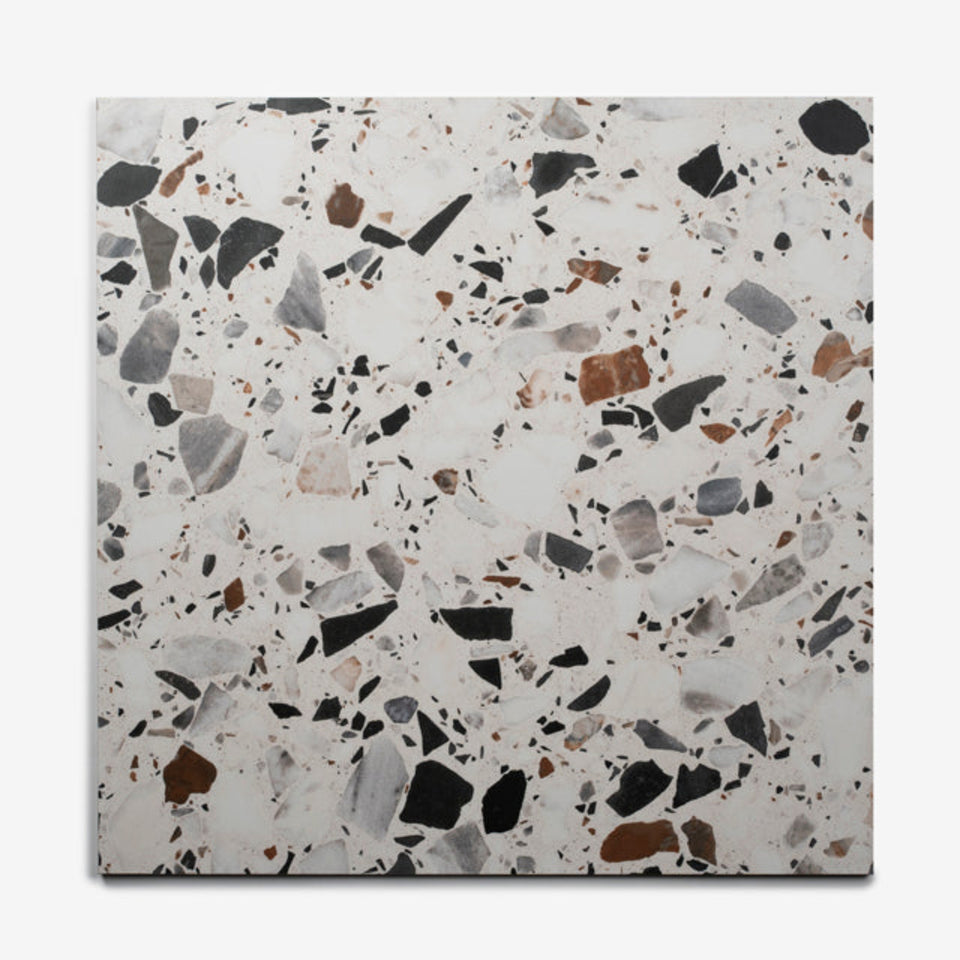 Mixed Clio Terrazzo Tile Tech Grip 600 x 600mm Porcelain
