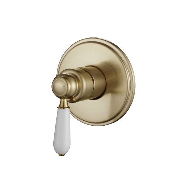 Modern National Bordeaux Shower Mixer Brushed Bronze - Full Kit