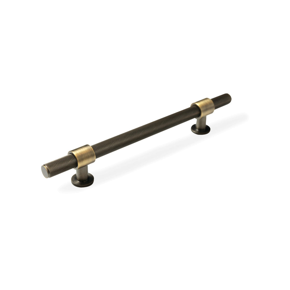 Momo Belgravia Knurled Solid Brass Bar Pull Dark Brushed Brass
