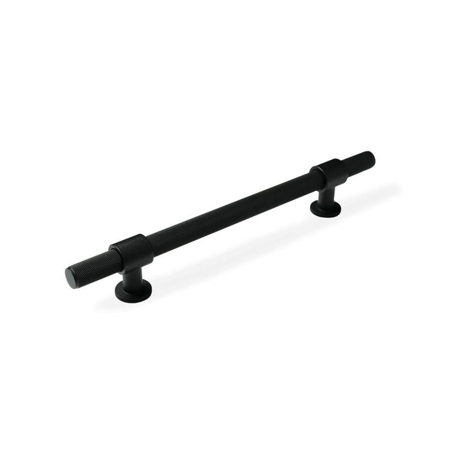 Momo Belgravia Knurled Solid Brass Bar Pull Matte Black