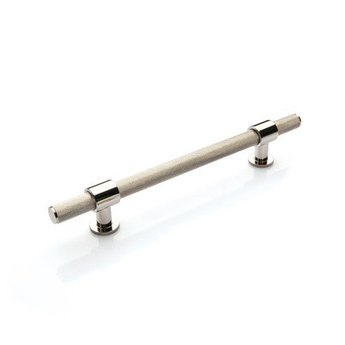 Momo Belgravia Knurled Solid Brass Bar Pull Polished Nickel