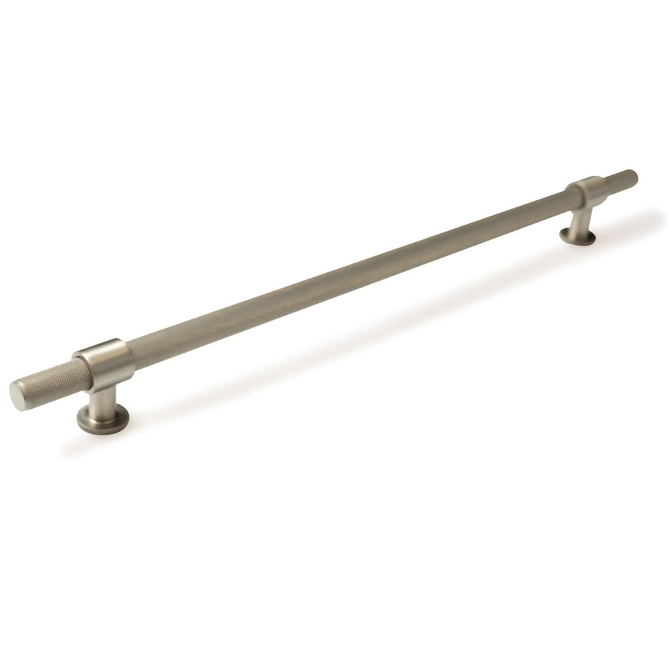 Momo Belgravia Knurled Solid Brass Bar Pull Dull Brushed Nickel