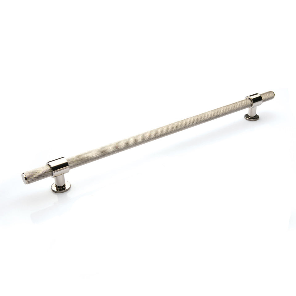 Momo Belgravia Knurled Solid Brass Bar Pull Polished Nickel
