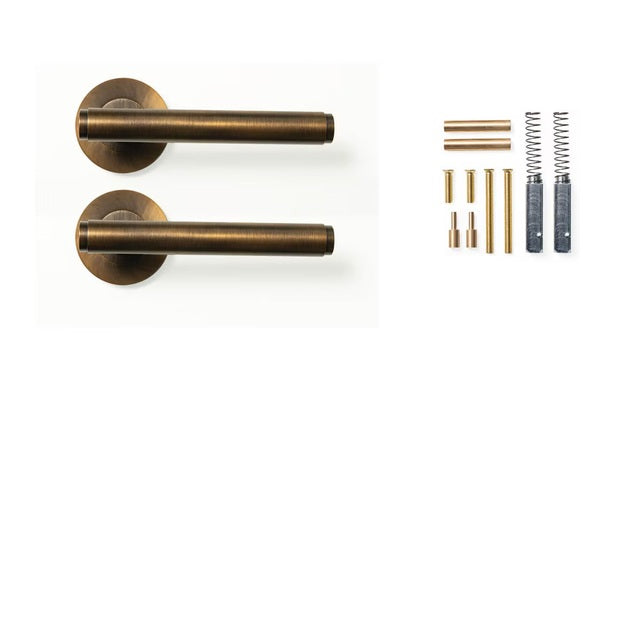 Momo Bellevue Plain Dummy Lever Door Handle Set Bronze
